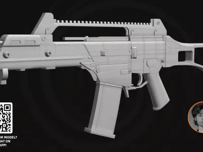 G36 Tactical Assault Rifle - 3D Modern Model  3D model