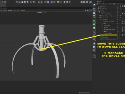 Metal Claw 8 with RIG 3D model