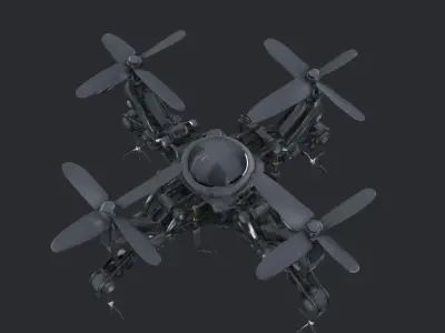 Futuristic Robotic Submarine Drone FRD-02 3D model