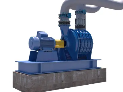 blower sludge pump 3D model