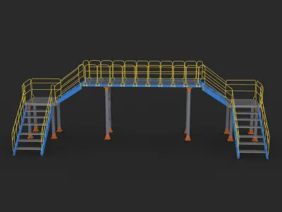  Industrial Bridge 3D model