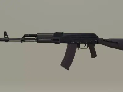 AK-74 Modular Assault Rifle Low-poly 3D model