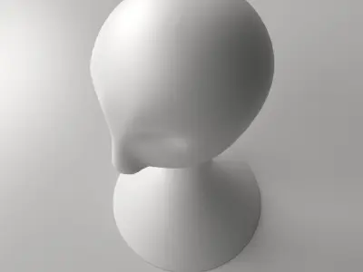 Wig Mannequin 3D model