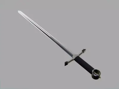 Irish Celtic Medieval Knightly Sword  Low-poly 3D model