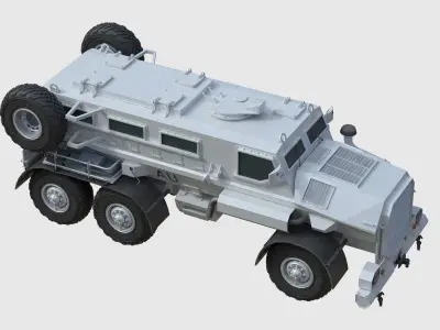 Casspir Mk II Mine Resistant Ambush Protected Vehicle Low-poly 3D model