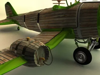 Organic plane 3D model