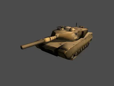 M1 Abrams Tank lowpoly Low-poly 3D model