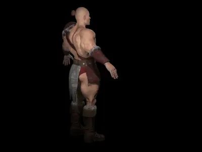 Barbarian Low-poly 3D model