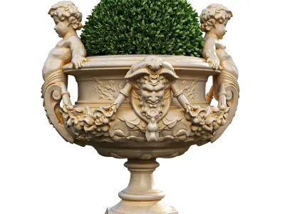 Garden pot 01 3D model