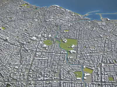 Jeju - island and city 3D model