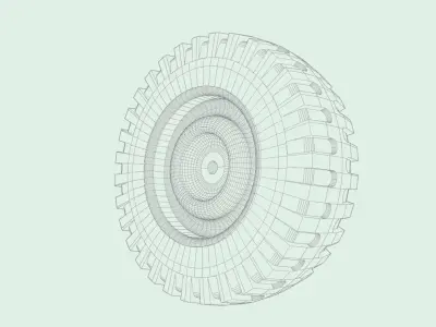 Printable Willys Jeep Wheel 3D print model