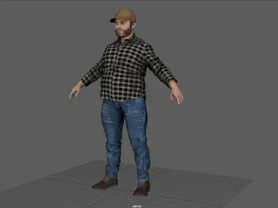 TRUCK DRIVER Low-poly 3D model purchase