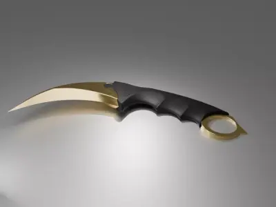 Karambit knife 3D model 4