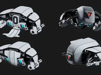 Futuristic Sci-Fi Drone  3D model