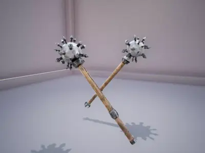 Medieval Morningstar Low-poly 3D model