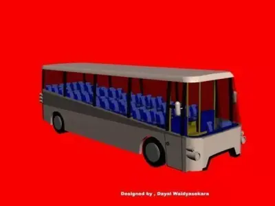 new design bus for sightseeng Free low-poly 3D model