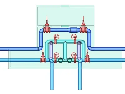 Valves station - Camin de vane Free 3D model