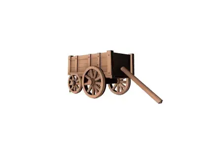 Wooden Cart 3D Printable Model 3D model purchase