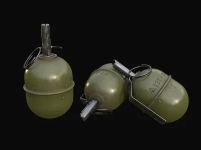Soviet hand Grenade RGD-5 Low-poly 3D model