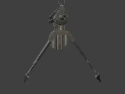 machine gun hk21 Low-poly 3D model