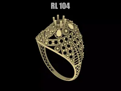 RL 101 TO 150 STONE RINGS COMPETE LOT 3D print model