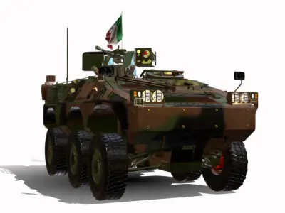 Puma 6x6 Iveco Low-poly 3D model