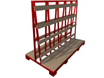 Upright stillage  Low-poly 3D model