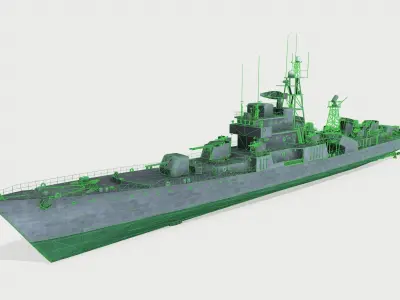 Najin-class frigate Low-poly 3D model