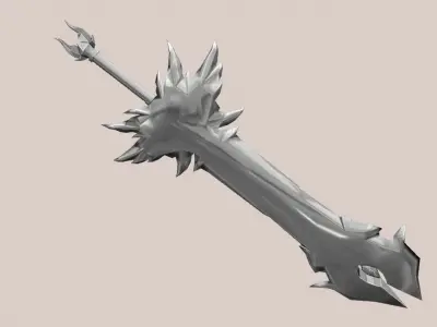 Futuristic Sword Low-poly 3D model 26