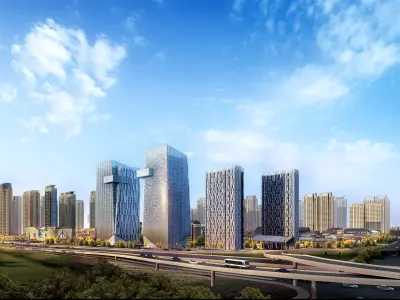 3Dmax fashion city commercial square building 281 3D model