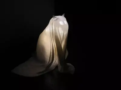 Ghost Cat Lantern STL Free 3D print model