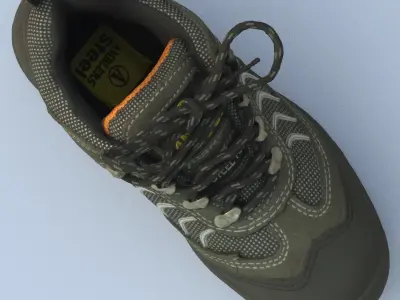 Sneaker High Poly pair of work shoes 3D model