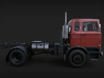 Benz Truck Cab Low-poly 3D model