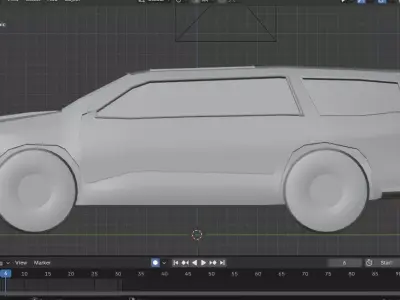 Jeep Land Cruiser Low-Poly Game-ready Low-poly 3D model
