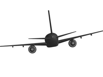 boeing-757 passenger jet flying in sky 3D model