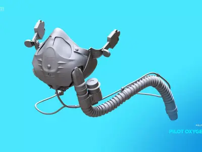 Pilot Oxygen Mask 3D model