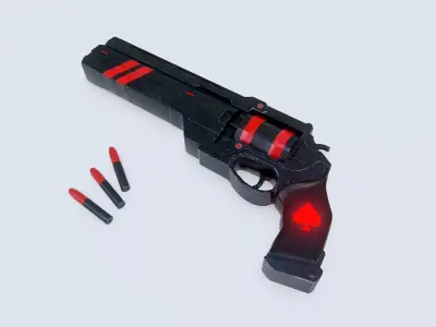 Gun La Muerte Low-poly 3D model