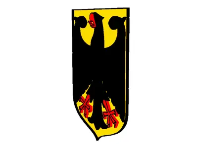 Coat of arms of Germany Low-poly 3D model