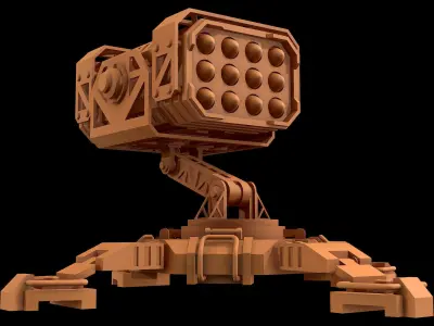Missile Launcher 1 - Clay 3D model