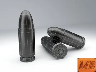 Bullet golden 3D model