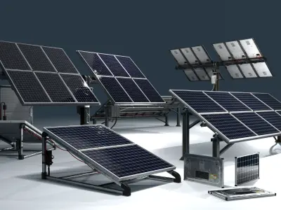 Solar Panel Low-poly 3D model shop