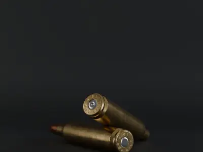 5 56x45 NATO Ammunition 3D model