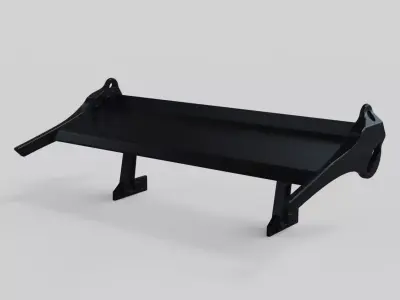 spoiler rear auto tuning garage 3D model