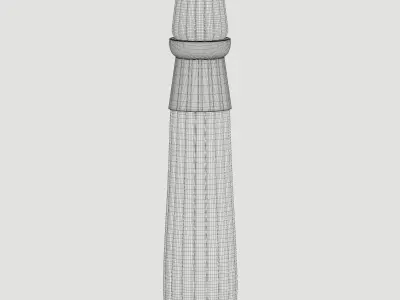 Egyptian lotiform column Low-poly 3D model
