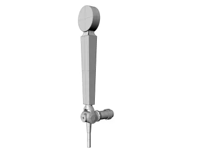 Beer tap faucet HD Free 3D model