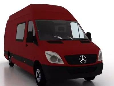 Mercedes Benz Sprinter L4H3 2009 Crew Van UK 3D model