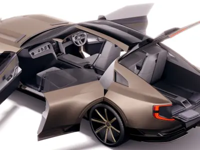 Bentley EXP 15 Concept with interior 3D model