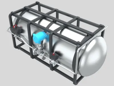 Liquid Hydrogen Dewar 3D model