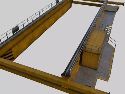 Overhead LT Structure Crane Low-poly 3D model