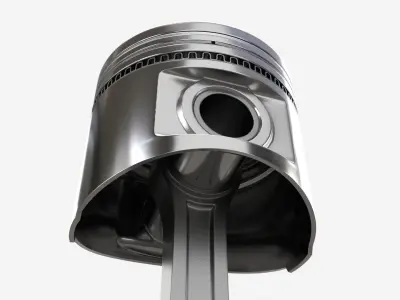 Piston with rod 3D model